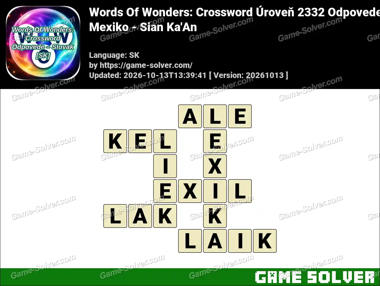 Words Of Wonders: Crossword Úroveň 2332 Odpovede – Mexiko – Sian Ka’An